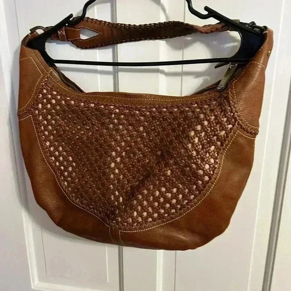 Cole haan brown Genevieve woven sequoia hand bag - Picture 1 of 6
